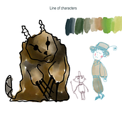 My project for course: Sketchbook Techniques for Children's Illustration. Character Design, Children's Illustration, Gouache Painting, Pencil Drawing, Picturebook, and Sketchbook project by Konstancja Tanjga - 11.24.2024