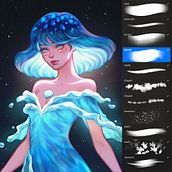 Top 200 Free Procreate and Photoshop Brushes for Digital Artists. Un projet de Illustration numérique de Eryka Lovel - 26.11.2024