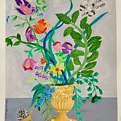 Meu projeto do curso: Ilustração floral com tinta guache. Un progetto di Illustrazione botanica, Illustrazione digitale e Pittura gouache di Francisco Costa - 26.11.2024
