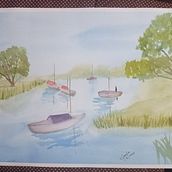 Marina. Watercolor Painting project by Claudio Santana - 11.27.2024