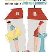 ¿Por qué hay parejas separadas que a pesar de todo siguen juntas? Why are there separated couples who, despite everything, remain together?. Design editorial, Ilustração tradicional, Ilustração digital, Comunicação e Ilustração editorial projeto de María Victoria Caruso - 25.11.2024