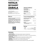 Mi proyecto del curso: Currículums para creativos: crea tu CV y carta de presentación. Business, Comunicação, Consultoria criativa, e Desenvolvimento de portfólio projeto de Natalia Reynaert Zabala - 26.11.2024