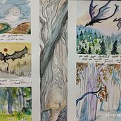 Meu projeto do curso: Ilustração surrealista com aquarela e tinta. Drawing, Fine Arts, Traditional illustration, Painting, and Watercolor Painting project by Katherine - 11.25.2024