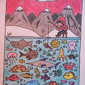 Pescando, por Helena Darcie. Colored Pencil Drawing project by Helena Darcie Bernardo dos Santos - 11.28.2024