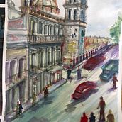 Mi proyecto del curso: Fundamentos de la luz y el color para acuarela. Un progetto di Illustrazione architettonica, Pittura e Pittura ad acquerello di cletus26_2_1 - 29.11.2024