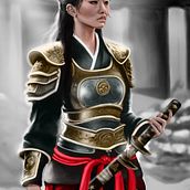 Woman Samurai. Digital Illustration, Concept Art, and Character Design project by Melissa Santos - 06.10.2024