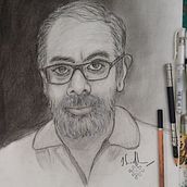 SELF PORTRAIT. Pencil Drawing project by SRIDHARAN JAGADEESAN - 11.30.2024