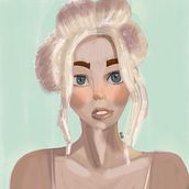 Retrato femenino con luz natural . Un progetto di Character design e Illustrazione digitale di Romina Suarez - 30.11.2024