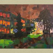 Neigbourhood. Acr, lic Painting, Fine Arts, and Painting project by bushovnikov - 11.30.2024