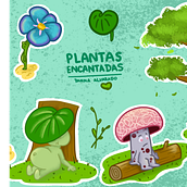Plantas encantadas. Character Design, Digital Drawing, Digital Illustration, and Drawing project by Danna Lizeth Alvarado Roa - 11.30.2024