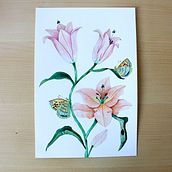 Gigli e Fritillarie . % Cristina Ragusa tarafından hazırlanan Botanik İllüstras, on, Guaj Bo, ama, Doğalcı İllüstras, on, Tablo, Sulubo, a Resim, Ve Güzel sanatlar projesi - 12.01.2024