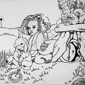 Alice in Wonderland: Children's Illustration Portfolio Development 2024. Un proyecto de Bellas Artes, Pintura, Ilustración tradicional, Dibujo, Pintura a la acuarela, Dibujo a lápiz, Ilustración infantil y Narrativa de Finn Graves - 08.12.2024