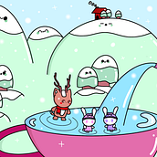 Inizio dell’inverno . Projekt z dziedziny Projektowanie postaci, Ilustracja cyfrowa i Manga użytkownika chiaradifrancesco - 02.12.2024
