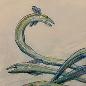 Spirit Eels. Un progetto di Character design, Disegno, Pittura, Disegno a matita e Pittura ad acquerello di aardkronkel - 02.12.2024