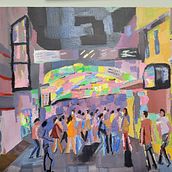 Reeperbahn. Acr, lic Painting, Fine Arts, and Painting project by Frederico Schlieper - 12.03.2024