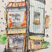 My project for course: Expressive Architectural Sketching with Colored Markers. Architectural Illustration, Drawing, Ink Illustration, Sketchbook, and Sketching project by tic_moto_0818 - 12.04.2024