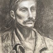 Portrait homme fusain . Un projet de Beaux Arts, Dessin, Dessin de portrait, Dessin réaliste et Illustration traditionnelle de Jim rodriguez - 06.12.2024
