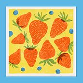 Food Illustration: Summer Fruits 🍓. Digital Illustration, Graphic Design, Design, Digital Drawing, Digital Design, Pattern Design, and Digital Painting project by Amparo Zeballos - 12.09.2024