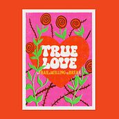 Music-inspired Poster Design: True Love. Poster Design, Lettering, H, Lettering, Digital Lettering, T, pograph, Digital Illustration, Graphic Design, Design, and Digital Design project by Amparo Zeballos - 12.09.2024