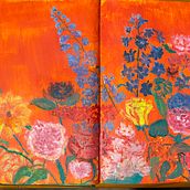 Ilustração botânica de pinturas acrílicas florais. Projekt z dziedziny Malarstwo akr, lowe, R, sunek botaniczn,  Sztuki piękne i  Malarstwo użytkownika VITOR FRANCISCO SANTOS - 10.12.2024