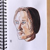 Mi proyecto del curso: Cuaderno de retratos en acuarela Ein Projekt aus dem Bereich Porträtzeichnung, Malerei, Aquarellmalerei und Sketchbook von darioporras - 10.12.2024