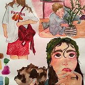 Proyecto de dibujos de observación a mi estilo. Un proyecto de Diseño de personajes, Dibujo, Ilustración tradicional y Sketchbook de Dayana Matute - 11.12.2024
