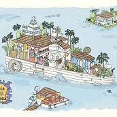 GOA on Wheels. Een project van Traditionele illustratie, Aquarelschilderen, Sketchbook y  Schetsen van Anuja Jain - 11.12.2024