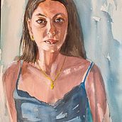 Mon projet du cours : Portraits à l’aquarelle : saisissez la personnalité de votre modèle. Un projet de Beaux Arts, Dessin de portrait, Peinture , et Aquarelle de Jim rodriguez - 11.12.2024