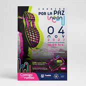 Carrera Neón por la Paz Ein Projekt aus dem Bereich Grafikdesign von blueloranca - 11.12.2024