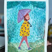Rain. Drawing, Fine Arts, Traditional illustration, Sketchbook, Sketching, Arts, Crafts, and Character Design project by elifcandar2945 - 12.12.2024