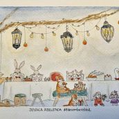 Mon projet du cours : Personnages animaux à l’aquarelle pour livres jeunesse. Fine Arts, Drawing, Traditional illustration, Children's Illustration, Narrative, Painting, and Watercolor Painting project by Jessica Abelenda - 12.12.2024