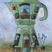 Aromas de Casa 🪴☕ de KalopsiadeRosso Ein Projekt aus dem Bereich Digitale Zeichnung, Traditionelle Illustration, Digitale Illustration und Digitale Malerei von Verónica Sánchez Cano - 12.12.2024