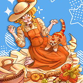 Mi proyecto del curso: Creación de personajes manga urbanos: Día de picnic . Character Design, Digital Drawing, Digital Illustration, Traditional illustration, and Manga project by Ruben Munay - 02.17.2025