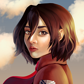 Mikasa. Painting, and Digital Painting project by casey123test7 - 12.13.2024