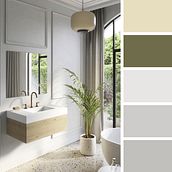 Baño estilo greige. Decoration, Interior Design, Interior Decoration, Color Theor, and Spatial Design project by proyectos_arq_valero - 12.14.2024