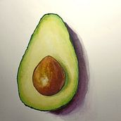 Avocado. Watercolor Painting, Fine Arts, and Traditional illustration project by Shannon Fugate - 12.15.2024