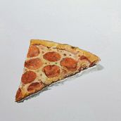 Pepperoni slice. Traditional illustration, Watercolor Painting, and Fine Arts project by Shannon Fugate - 12.15.2024