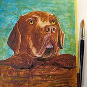 Dog in waterpaint. Watercolor Painting, Creativit, Painting, Drawing, 3D, Sketchbook, Art Direction, and Sketching project by Henk van Essen - 12.16.2024