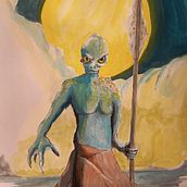 Ocean Dweller Ein Projekt aus dem Bereich Malerei mit Acr, l, Design von Figuren und Malerei von cg_8 - 16.12.2024