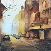Urbanos. Fine Arts, Painting, and Watercolor Painting project by pmartinez.escrbca - 12.16.2024