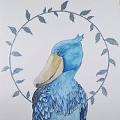 Schuhschnabel - Abschlussprojekt für "Filigrane Aquarellmalerei mit Metallic-Akzenten". Un progetto di Illustrazione botanica, Pittura decorativa, Illustrazione tradizionale, Illustrazione naturalistica, Pittura e Pittura ad acquerello di Nicole Bertschus - 17.12.2024