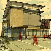 Community Space Project. Architectural Illustration, Architecture, ArchVIZ, Digital Architecture, Interior Design, and Spatial Design project by Mohamad Masyhudi - 12.19.2024