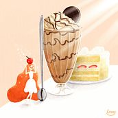 Frapuccino Oreo. Digital Illustration, and Drawing project by Lesly Rodriguez - 12.19.2024