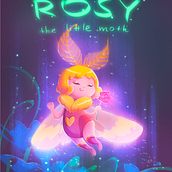 Rosy the little moth. Character Design, Digital Drawing, Digital Illustration, Digital Painting, and Traditional illustration project by Elle G - 12.21.2024