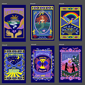 Inspirational playing cards. Projekt z dziedziny Design, Ilustracja c, frowa, Projektowanie graficzne, Trad, c i jna ilustracja użytkownika Maria Daniela - 21.12.2024