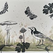 Stempelbilder und Collagen. Fine Arts, Printing, Creating with Kids, Engraving, Arts, Crafts, and Traditional illustration project by Anke Weber - 12.21.2024