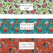 Diseño de Motivos en Illustrator: Sabores Divertidos. Een project van Zeefdruk, Printen y Patroonontwerp van Fatima Faouzi Bentahar - 23.12.2024