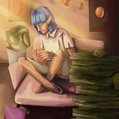 Letnie popołudnie. Digital Illustration project by everyla - 12.23.2024