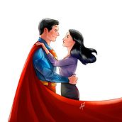 Superman y Lois. Digital Illustration, Drawing, Narrative, Design, Digital Drawing, Film, Video, and TV project by Ariel Vargas - 12.23.2024