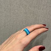 Ocean miyuki ring. Un progetto di Design di accessori, Artigianato, Fiber Art e Design di gioielli di narmincan3 - 24.12.2024